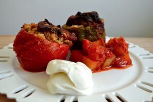 Τraditional Greek Gemista (Stuffed Tomatoes and Peppers)