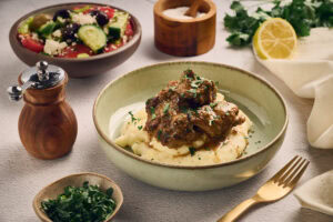 Greek Lemon Beef Stew (Moscharaki Lemonato)
