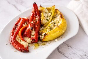 Banana Peppers Stuffed with Cheese (Greek-Style Meze)