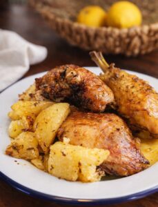 Easy Greek Lemon Chicken with Potatoes in the oven (Kotopoulo Lemonato sto Fourno)